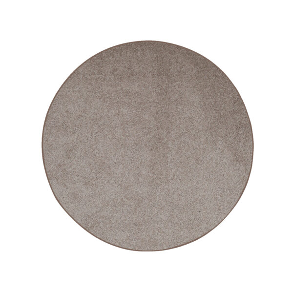 Modern Plush  4' Round Beige Solid Color Pet and Kids Friendly Area Rugs