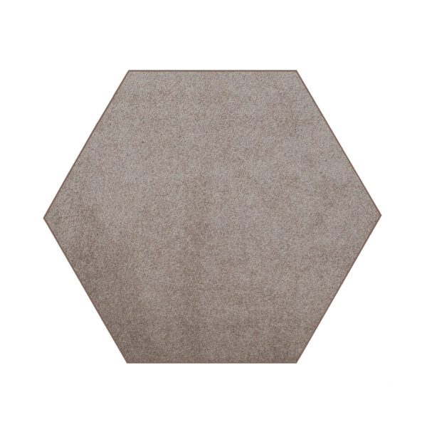 Modern Plush  10' Hexagon Beige Solid Color Pet and Kids Friendly Area Rugs