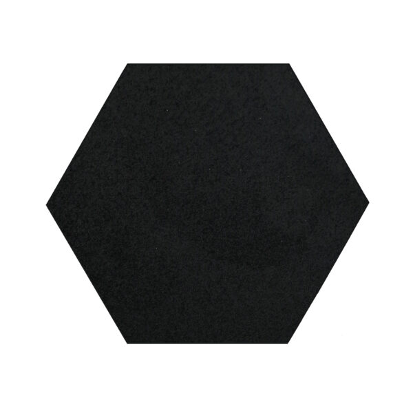 Modern Plush  2' Hexagon Black Solid Color Pet and Kids Friendly Area Rugs