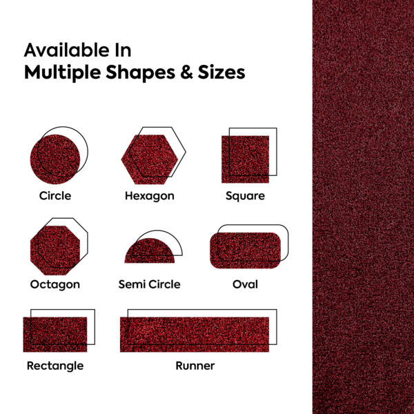 Modern Plush  3' X 12' Runner Burgundy Solid Color Pet and Kids Friendly Area Rugs - Image 10