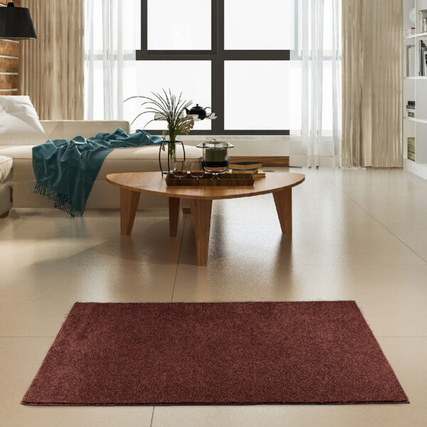 Modern Plush  2' X 10' Runner Chocolate Solid Color Pet and Kids Friendly Area Rugs - Image 2