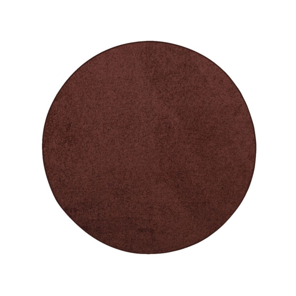 Modern Plush  3' Round Chocolate Solid Color Pet and Kids Friendly Area Rugs