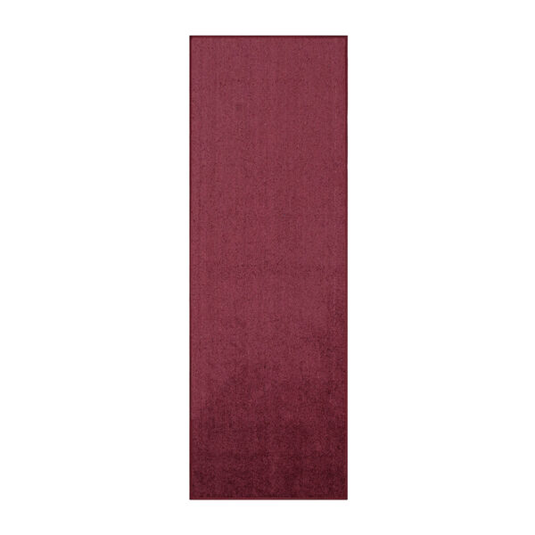 Modern Plush  2' X 12' Runner Cranberry Solid Color Pet and Kids Friendly Area Rugs