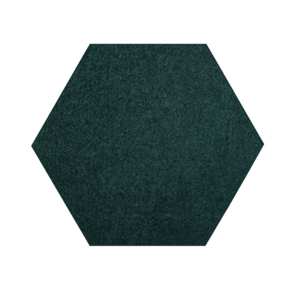 Modern Plush  2' Hexagon Forest Green Solid Color Pet and Kids Friendly Area Rugs