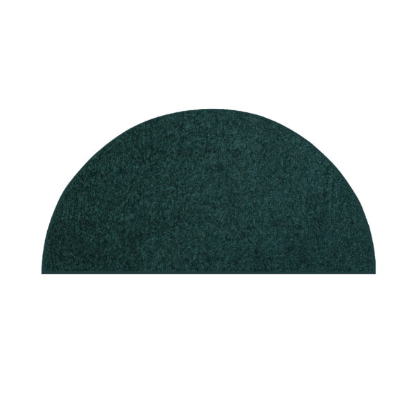 Modern Plush  18" X 36" Half Round Forest Green Solid Color Pet and Kids Friendly Area Rugs