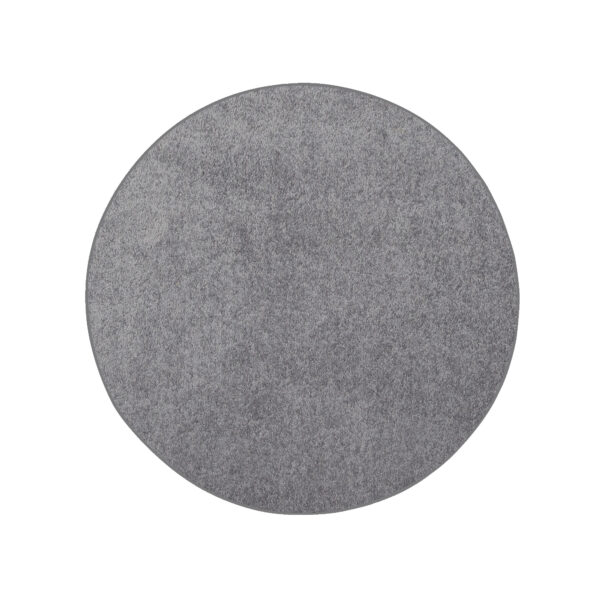 Modern Plush  7' Round Gray Solid Color Pet and Kids Friendly Area Rugs