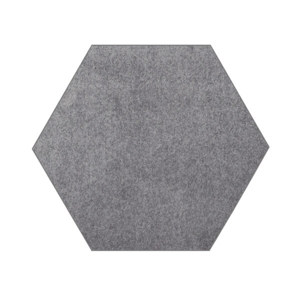 Modern Plush  2' Hexagon Gray Solid Color Pet and Kids Friendly Area Rugs