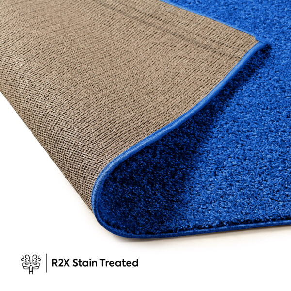 Modern Plush  2' X 10' Runner Indigo Blue Solid Color Pet and Kids Friendly Area Rugs - Image 9