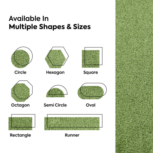 Modern Plush  4' X 20' Runner Lime Green Solid Color Pet and Kids Friendly Area Rugs - Image 10