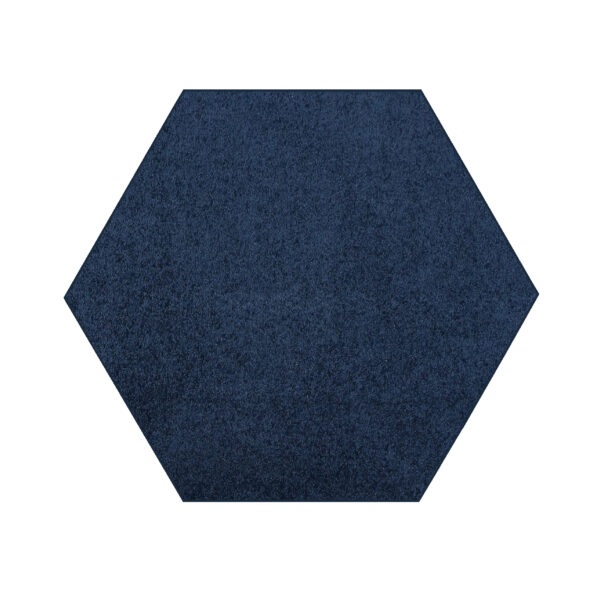 Modern Plush  2' Hexagon Navy Solid Color Pet and Kids Friendly Area Rugs