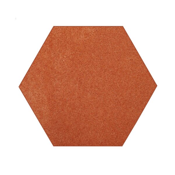 Modern Plush  10' Hexagon Orange Solid Color Pet and Kids Friendly Area Rugs