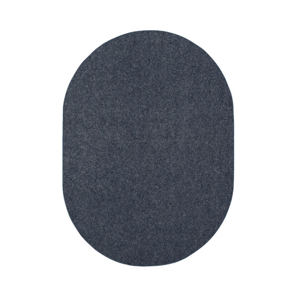 Modern Plush  4' X 6' Oval Petrol Blue Solid Color Pet and Kids Friendly Area Rugs