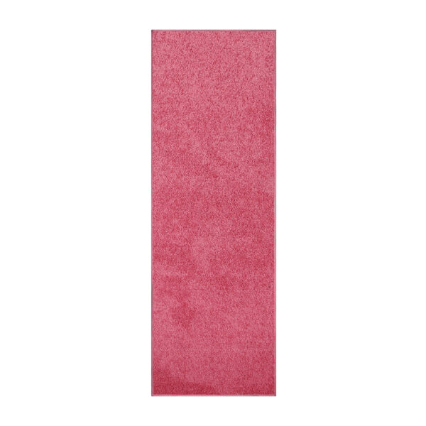 Modern Plush  2' X 8' Runner Pink Solid Color Pet and Kids Friendly Area Rugs