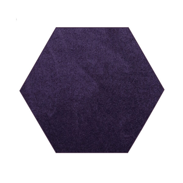 Modern Plush  2' Hexagon Purple Solid Color Pet and Kids Friendly Area Rugs