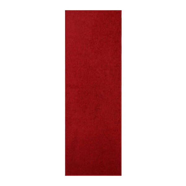 Modern Plush  2' X 10' Runner Red Solid Color Pet and Kids Friendly Area Rugs