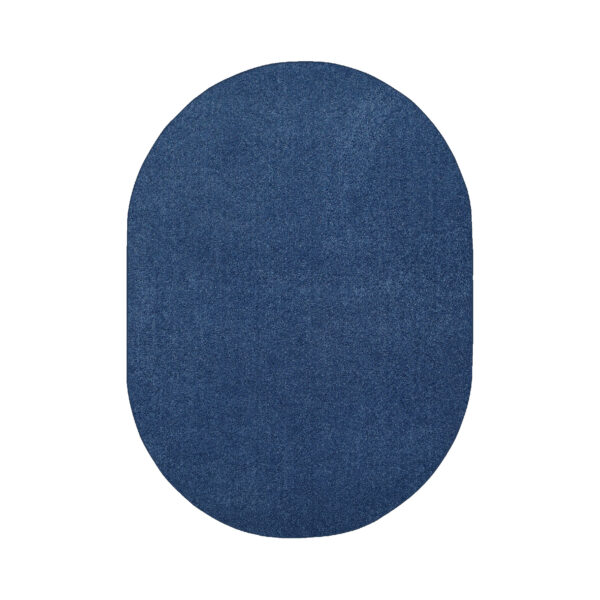 Modern Plush  5' X 7' Oval Royal Solid Color Pet and Kids Friendly Area Rugs