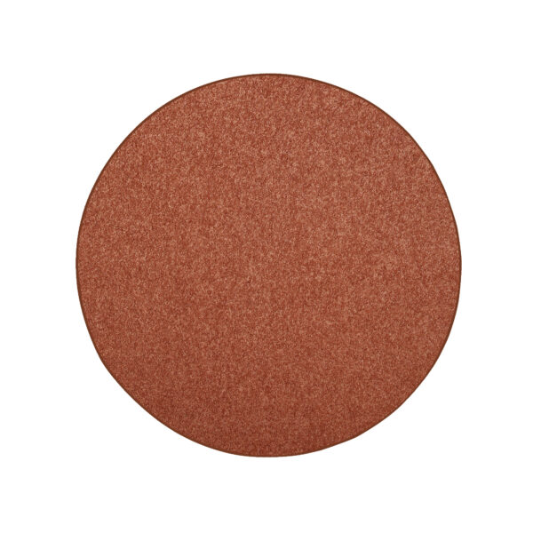 Modern Plush  3' Round Rust Solid Color Pet and Kids Friendly Area Rugs