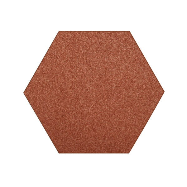 Modern Plush  2' Hexagon Rust Solid Color Pet and Kids Friendly Area Rugs