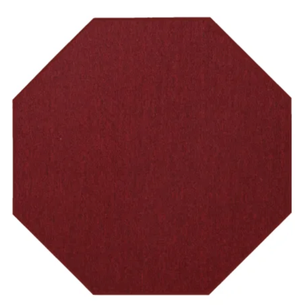 Modern Indoor Outdoor 10' Octagon Red Commercial Solid Color Area Rugs