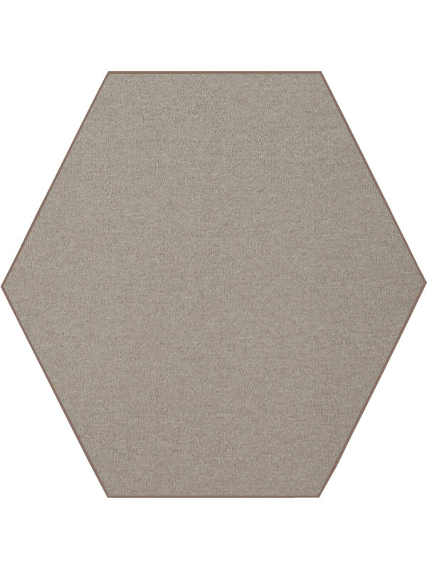 Modern Indoor Outdoor 2' Hexagon Beige Commercial Solid Color Area Rugs