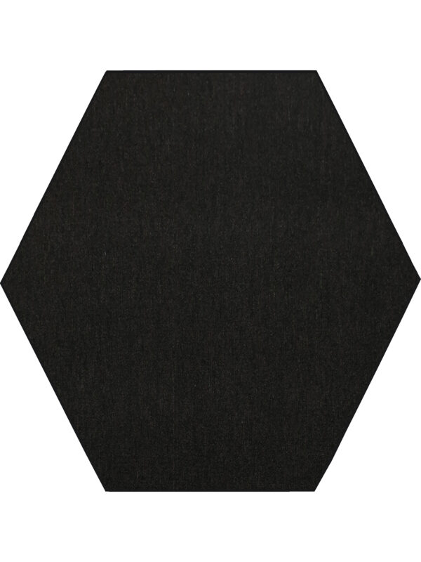 Modern Indoor Outdoor 2' Hexagon Black Commercial Solid Color Area Rugs