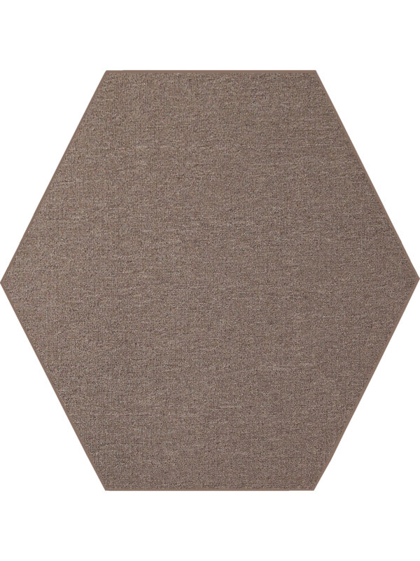 Modern Indoor Outdoor 2' Hexagon Brown Commercial Solid Color Area Rugs