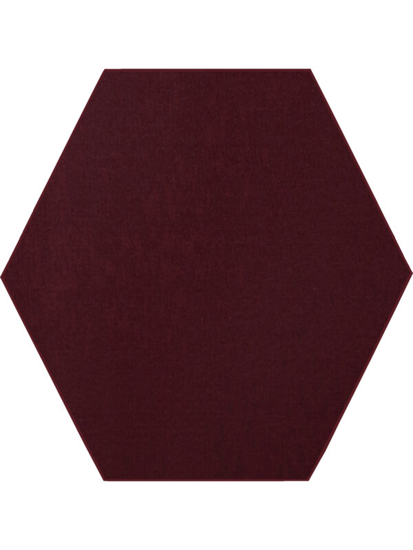 Modern Indoor Outdoor 2' Hexagon Burgundy Commercial Solid Color Area Rugs