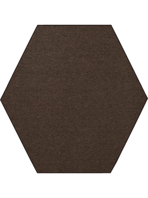 Modern Indoor Outdoor 2' Hexagon Chocolate Commercial Solid Color Area Rugs