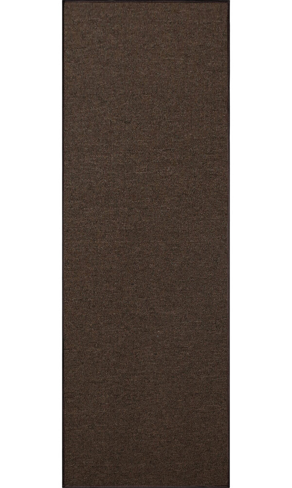 Modern Indoor Outdoor 2' X 6' Runner Chocolate Commercial Solid Color Area Rugs