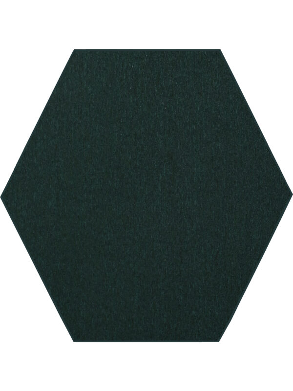 Modern Indoor Outdoor 2' Hexagon Dark Green Commercial Solid Color Area Rugs