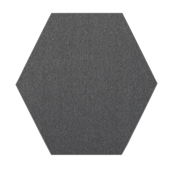 Modern Indoor Outdoor 2' Hexagon Gray Commercial Solid Color Area Rugs