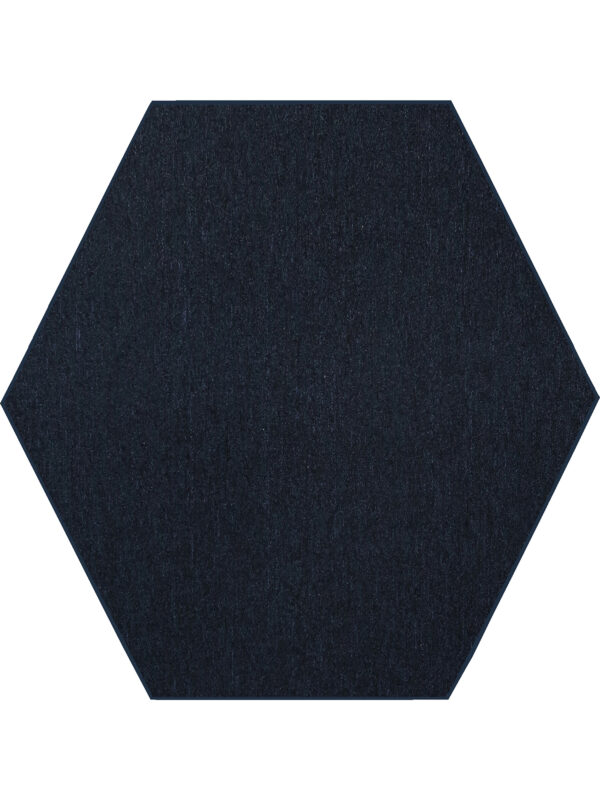 Modern Indoor Outdoor 2' Hexagon Navy Commercial Solid Color Area Rugs