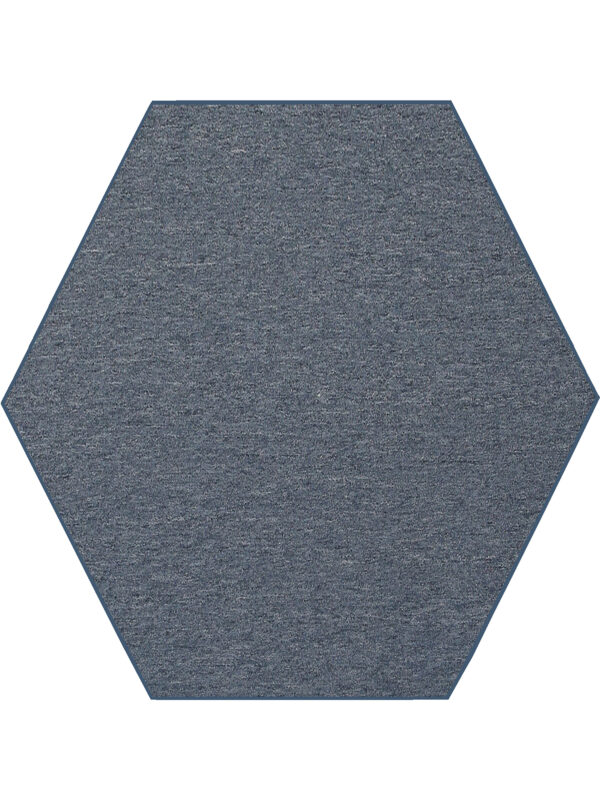 Modern Indoor Outdoor 2' Hexagon Petrol Blue Commercial Solid Color Area Rugs