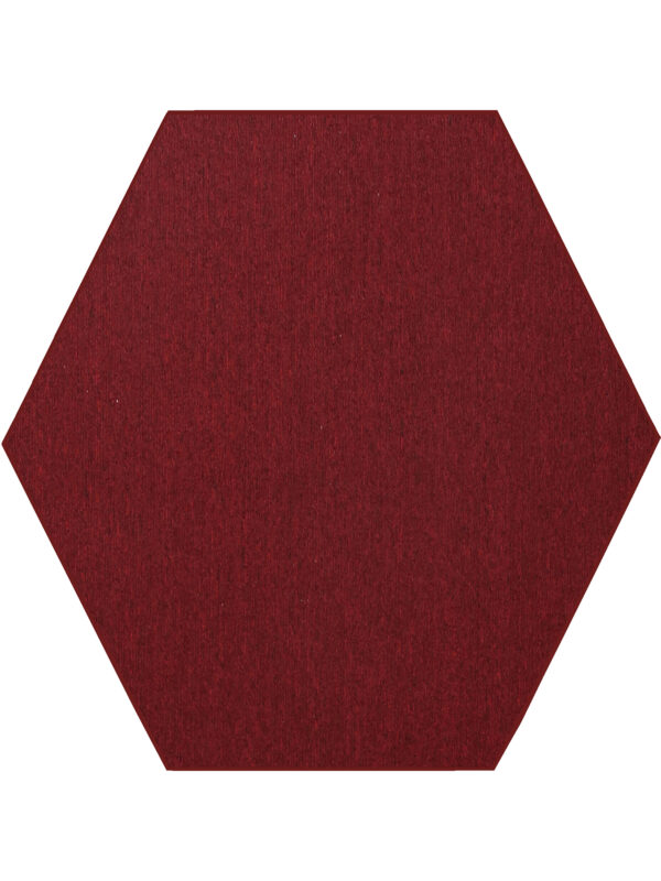 Modern Indoor Outdoor 2' Hexagon Red Commercial Solid Color Area Rugs