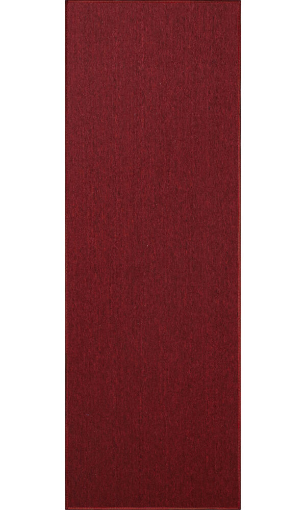 Modern Indoor Outdoor 2' X 6' Runner Red Commercial Solid Color Area Rugs