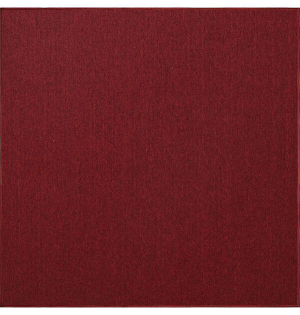 Modern Indoor Outdoor 10' X 10' Square Red Commercial Solid Color Area Rugs