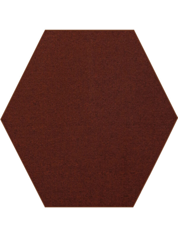 Modern Indoor Outdoor 2' Hexagon Rust Commercial Solid Color Area Rugs