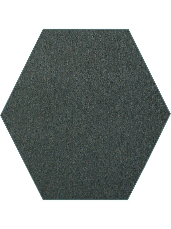 Modern Indoor Outdoor 2' Hexagon Teal Commercial Solid Color Area Rugs