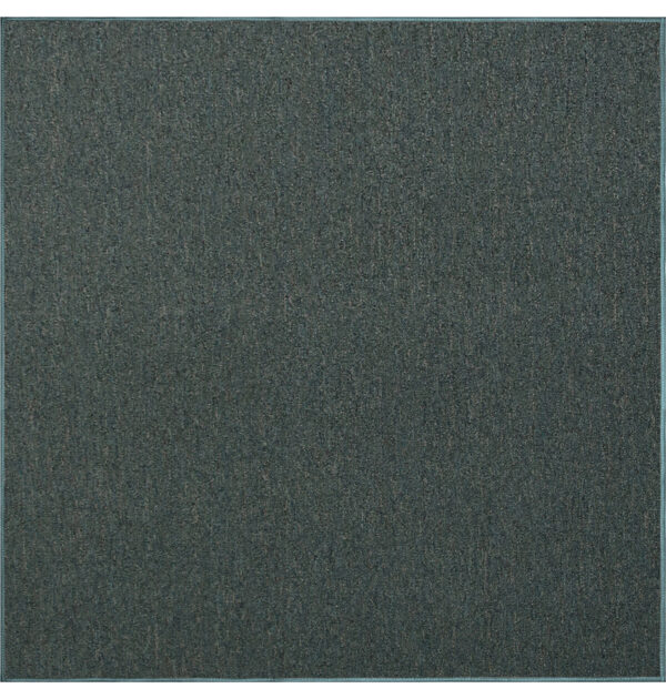 Modern Indoor Outdoor 2' X 2' Square Teal Commercial Solid Color Area Rugs