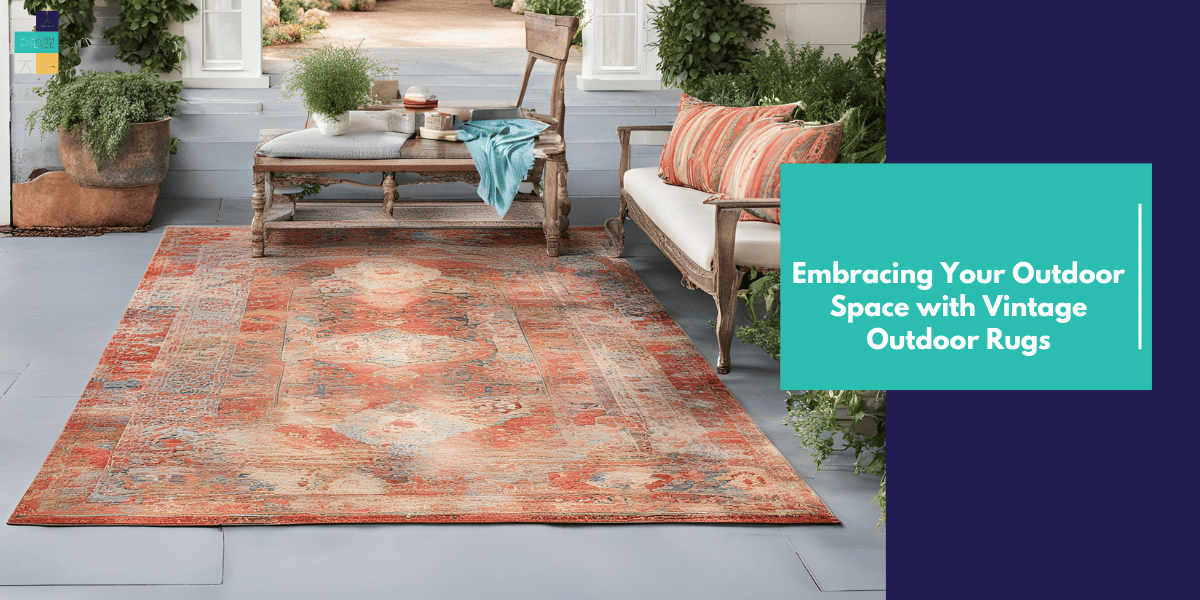 Outdoor Space with Vintage Outdoor Rugs