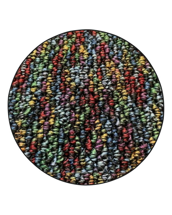 Modern Indoor Outdoor 4' Round Multicolor Commercial Solid Color Area Rugs