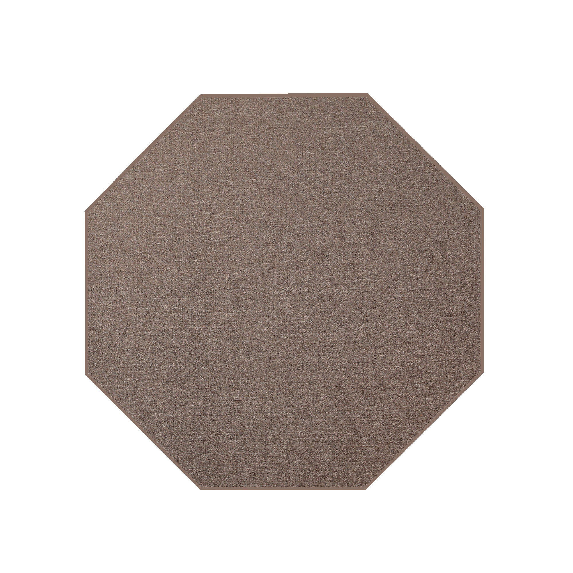 Modern Indoor Outdoor 7' Octagon Brown Commercial Solid Color Area Rugs