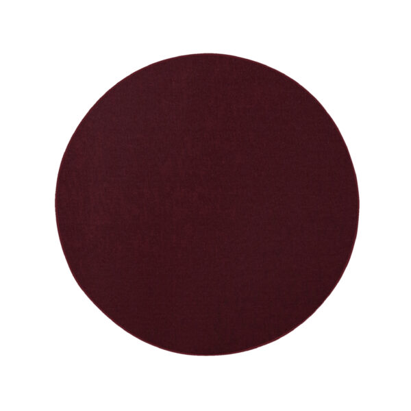 Modern Indoor Outdoor 4' Round Burgundy Commercial Solid Color Area Rugs