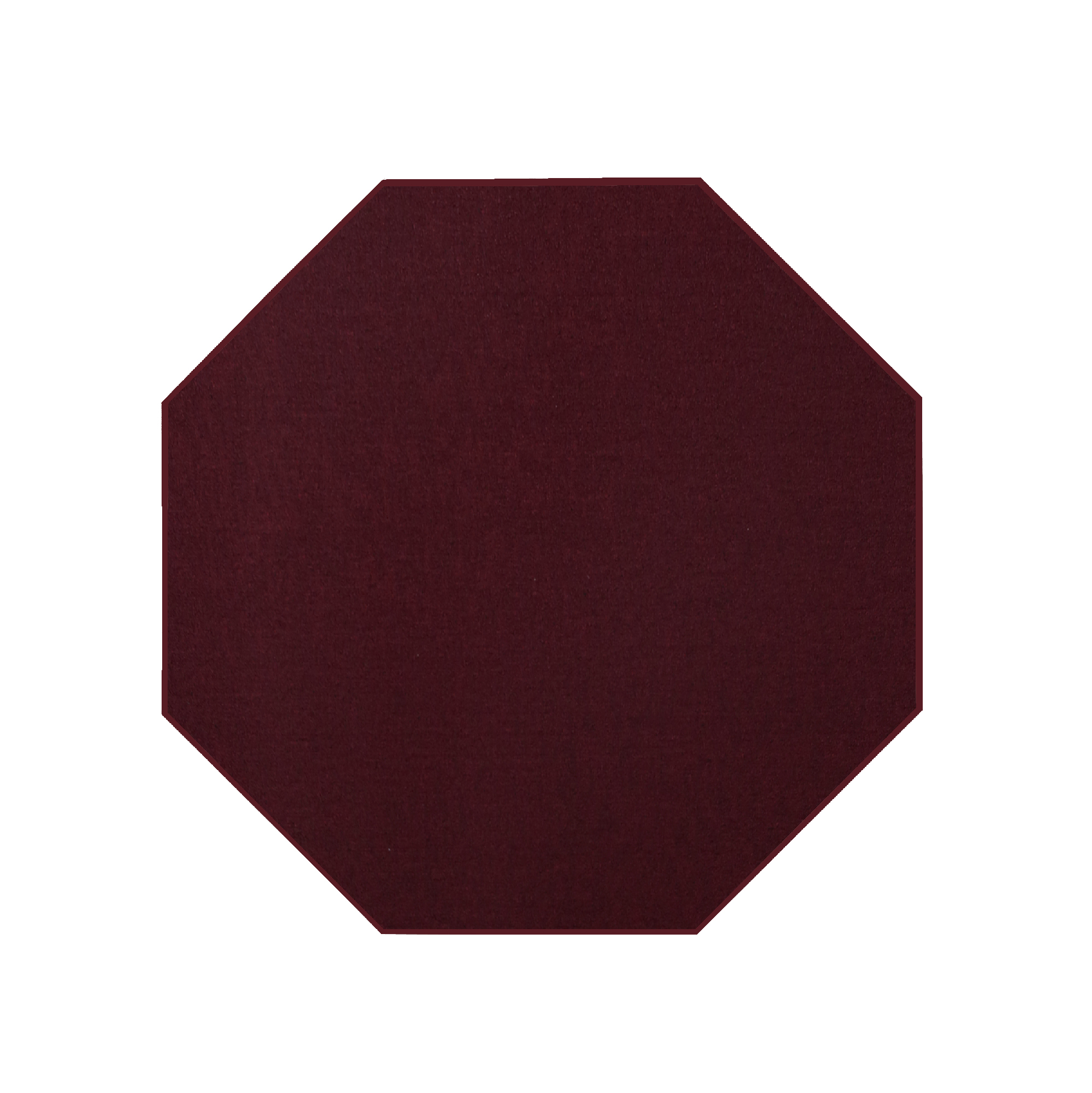 Modern Indoor Outdoor 11' Octagon Burgundy Commercial Solid Color Area Rugs