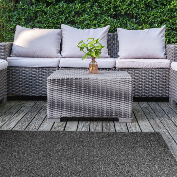 Modern Indoor Outdoor 6' X 12' Rectangle Gray Commercial Solid Color Area Rugs - Image 3