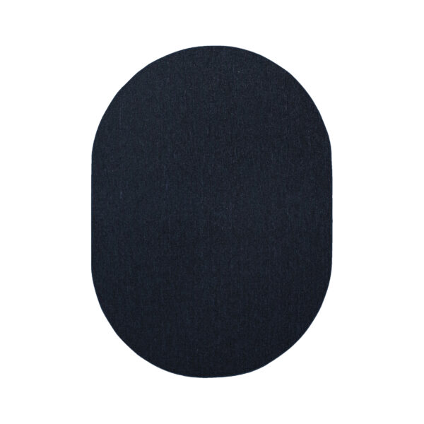 Modern Indoor Outdoor 5' X 7' Oval Navy Commercial Solid Color Area Rugs