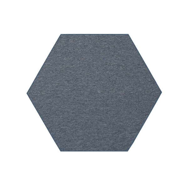 Modern Indoor Outdoor 10' Hexagon Petrol Blue Commercial Solid Color Area Rugs