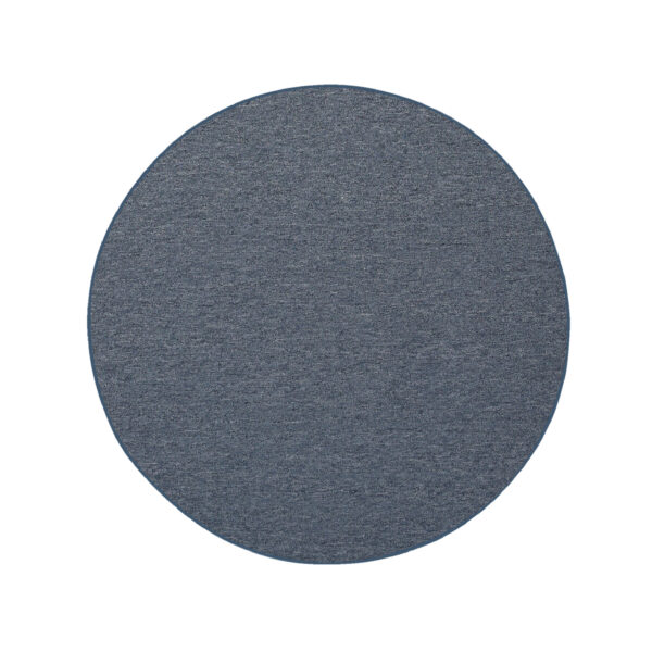 Modern Indoor Outdoor 4' Round Petrol Blue Commercial Solid Color Area Rugs