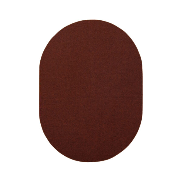 Modern Indoor Outdoor 5' X 7' Oval Rust Commercial Solid Color Area Rugs