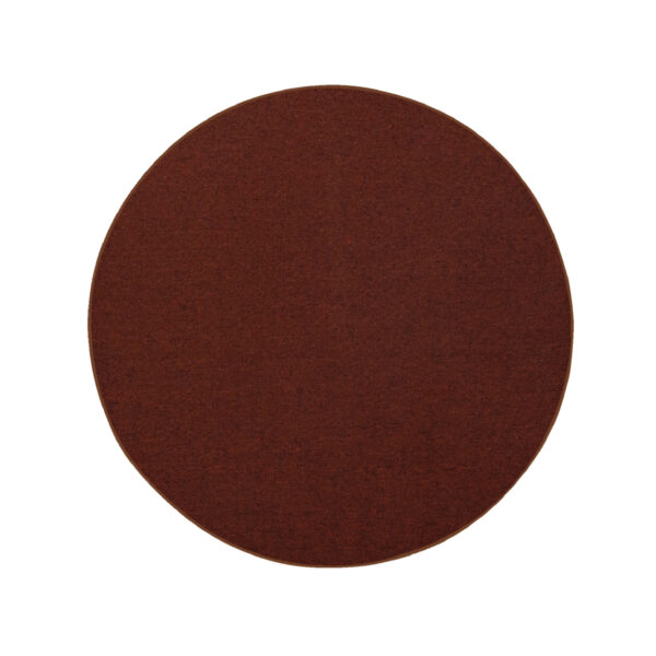 Modern Indoor Outdoor 4' Round Rust Commercial Solid Color Area Rugs